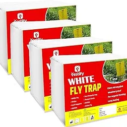 PestiFy A45 White Sticky Trap for Insects Pack of 100 Sheets| for Garden & Agriculture to Control Whiteflies, Aphids, Thrips, Jassids| Fly Catcher Insect Catcher Glue Trap for 100% Results-image-81