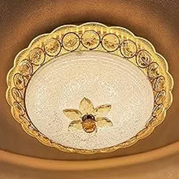 swanart Brilluxe Crystal Ceiling Light Modern LED Chandelier with Bluetooth Speaker and 3 Color Modes, 15.7" Flush Mount Ceiling Lamp for Bedroom, Living Room, Dining Room-image-83