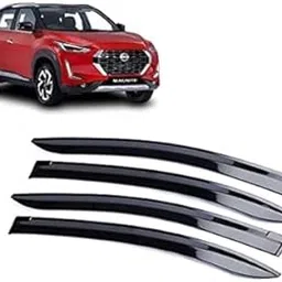 Unbreakable Injection Moulded Car Side Window Deflector, Door Visor, Wind Guard, Rain Guard Compatible with Magnite Set of-4pcs-picture-31