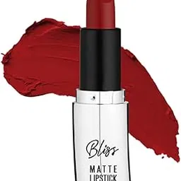 PINK N BLUE® Bliss Matte Creamy Lipstick | Non-drying, Highly pigmented Lipstick | Smooth Finish | Moisturising | One Swipe Pigmentation | |Ruby Red-picture-22
