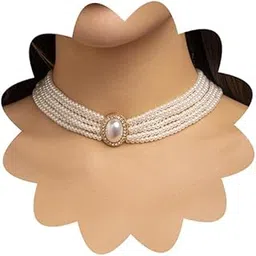 xerling Vintage 1920s Faux Pearl Choker Necklaces Imitation Pearl Rhinestones Pendant Chains Bridal Wedding Jewelry Necklaces for Costume Party-picture-29