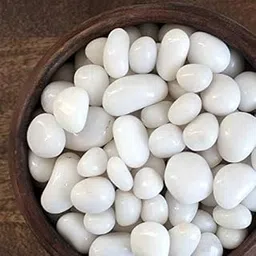 White Marble Decorative Pebble Stones (2.5–4cm) | Natural Rock for Aquarium, Garden, Planter, Vase Fillers, Indoor & Outdoor Home Decoration (White, 2 Kg)-image-44