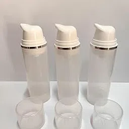 SHREE MAHA 50ml Empty Clear Airless Cosmetic Cream Pump Bottle Travel Size Dispenser Refillable Containers/Foundation Travel Pump Bottle for Shampoo (Pack of 2pcs)-image-79