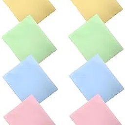 8PCS Specs Cleaning Cloth, Microfiber Cleaning Cloth for Laptop, Lens Cleaner for Spectacles, 8-Pack Set with Yellow, Blue, Pink, and Green Serrated Edges, 15 * 15CM-picture-56