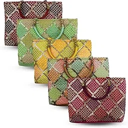 reflaira Handmade Embroidered Ethnic Handbag for Women One-Side Embroidery Wedding Purse, Festive Party Bag & Traditional Gift | Pack of 5-picture-39