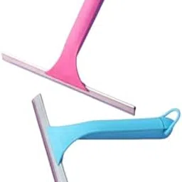 SORATH 2-Pack Window Squeegee Set – Streak-Free Glass Cleaner with Stainless Steel Blade & Ergonomic Handle – Multi-Purpose for Shower Doors, Windows, Car Windshields & Mirrors (Blue & Pink)-picture-34
