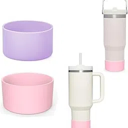 2 PCS Silicone Boot Sleeve Compatible with Stanley Cup H2.0 Tumbler 20 30 40oz & Hydro Flask 18-24oz – 2.85-3.0 Inch Protective Anti-Slip Bottom Cover Bumper Accessories for Water Sport Bottles-image-65