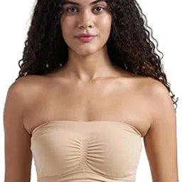 munns & mars Women's Nylon Wire Free Casual Bandeau Bra-picture-10