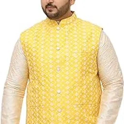 sojanya PLUS (Since 1958), Men's Silk Blend Embroidered ONLY Nehrujacket-picture-24