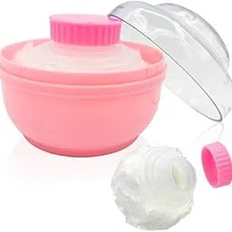 Zaples BPA Free Baby Powder Puff Box, Large 2.8" Fluffy Body After-bath Powder Case, Baby Care Face/Body Villus Powder Puff Container, Makeup Cosmetic Talcum Powder Container with Hand Holder (Pinkk)-picture-45