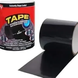Lucifer Waterproof Rubberized Adhesive Sealant Tape Stop Leaks Seal Sealant Repair Tape For Stop Leakage of Kitchen Sink, Toilet Tub, Water Tank, Pipe, Garden hose pipe (4" X 5', Black)-image-43