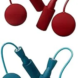 JAZZY PEARLS® 2 Pair Cordless Jumping Ropes Fitness Weighted Jump Ropes L Blue Red-Sporting Goods-Fitness Running & Yoga-Fitness Equipment & Gear-Jump Ropes-2 Pair Jump Ropes-image-87
