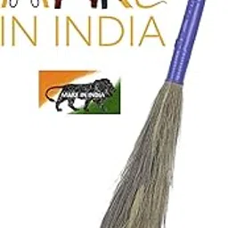 DEALBOOTH Soft Premium Grass Broom Stick for Moduler Home Monkey 555 Plastic Handle Jumbo Size Eco-Friendly Phool Jhadu, jadu, Mop King Kong for All Floor Cleaning 95% dust Free Multicolor Prime-picture-19