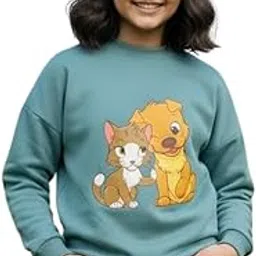 Girls’ Fleece Sweatshirt | Warm, Soft & Stretchable Winter Wear | Casual Cozy Pullover for Daily & Outdoor Use-picture-10