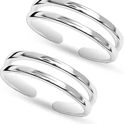 amazon brand - anarva Pure Silver BIS Hallmarked Toe Ring Classic Linear Toe Rings for Women-picture-41