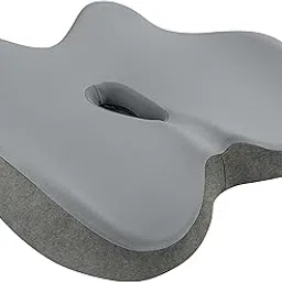 PRIME PICK Coccyx Chair Cushion Memory Foam Tailbone Pillow for Sciatica & Lower Back Relief, Ergonomic U-Shape, (High Density) for Hip Non-Slip Base, Washable Cover Ideal for Office Car & Home (Grey-image-10
