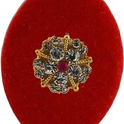vidhya kangan Handmade Fancy Stone stud Work Saree pin Brooch for Women Jewellery Latest Stylish Crystal Unisex Floral Shape Brooch for Women/Girls (sku-bro2822)-picture-17