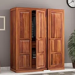 HAVORI FURNITURE Solid Sheesham Wood Wardrobe (Design 15)-picture-28