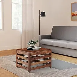 Amazon Brand - Solimo Sanist Square Coffee Table (Solid Sheesham Wood, Natural Finish)-picture-40