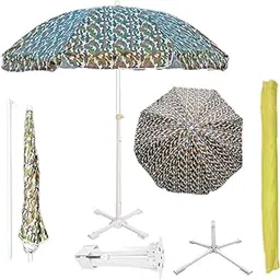 Garden Umbrella Outdoor Big Size with Stand 7ft Army Color Big Size Outdoor Waterproof & Sun UV Protaction Umbrella Heavy Duty Cloth Patio Garden Outdoor Umbrella (7ft) (Army)-image-81