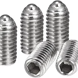 uxcell Ball Point Set Screws, M3 x 6mm 304 Stainless Steel Metric Spring Hex Socket Screw 20pcs-image-34