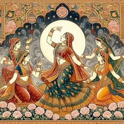 TULIP N TURTLE "NRITYA DIY Acrylic Paint by Number Kit for Adults Beginner Canvas Painting by Number Acrylic Painting. Wall Decoration DIY Painting Kit for Adults image 1