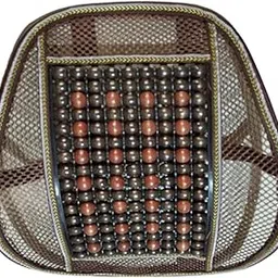 Q1 Beads Car Seat 1 Pack Wooden Beads Lumbar Support Comfortable Back Rest Support, Wooden Beads Seat Cover for Driver, Adjustable Elastic Straps with Adustable Belt for Office, Car, House-picture-33