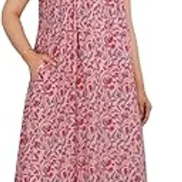 urali Women's Printed 100% Cotton Night Gown-picture-17