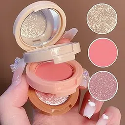 VARS ; LONDON Mocallure 3 in1 face blusher + highlihger with mini compact palette | travel friendly (SHADE A, MINI)-picture-22