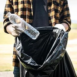 Singhal 120 Micron 30x37 Inch Garbage Bags Pack of 25 Extra Large Size | Plastic Dustbin Bags | Trash Bags For Kitchen, Office, Warehouse, Restaurant and 5 Star Hotel, Black Jumbo Trash Bags-image-37