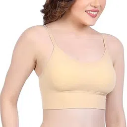 galblush Women Sports Bra Seamless Bra for Sassy Women Lightly Padded Cup with Full Coverage and Removable Pads Free Size(28 to 34)-picture-46