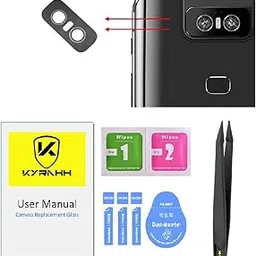 Kyrahh: Back Rear Camera Glass Lens Replacement/Spare Part for Asus Phone with User Manual, Preinstalled Adhesive (Asus Zenfone 6Z) image 1