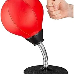 Desktop Punching Bag Stress Buster,Boxing Punch Ball with Suction Cup,Stress Relief Speed Ball for Office & Home,Fun Desk Toy for Kids,Boxing Kit with Pump for Stress Relief【RED】. image 1