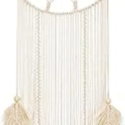 Macrame Dream Catcher with Ring, Macrame Dream Catcher | Cotton Rope Bohemian Vintage Style Wall Hanging Tapestry | Modern Room Home Decor | Geometric Wall Art | Gifting, Style-16-image-38