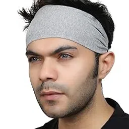 BISMAADH Cotton Soft & Durable Elastic Multifunctional Non Slip Unisex Workout Headband-picture-29