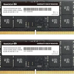TEAMGROUP Elite SODIMM DDR5 32GB (16x2GB) 5600Mhz (PC5-44800) CL46 Non-ECC Unbuffered 1.1V 262 Pin Laptop Memory Module Ram - TED532G5600C46ADC-S01-picture-16