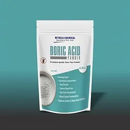 Mithila Chemicals Boric Acid Powder 200 g used for various Household and Domestic Purposes like Rice, Pulse Preservation, Carrom Board Powder & Cockroach Repellent Ants, Bed Bug Killer-image-23