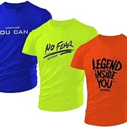 Regular Fit Half Sleeve Round Neck Cottonblend Tshirt for Men's Combo (Pack of 3)-image-73