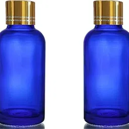 Devinez (Pack of 2) Multipurpose Refillable Blue Color Round Glass Bottle, 30 ml with Golden Cap and V Drop Nozzle for Cosmetics, Serum, Essential Oils, Blends, Skin Care, Travel, Toners & DIY-image-9
