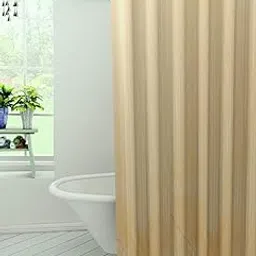 SHAVIN PVC Self Lining Curtain for Bathroom 9 feet Pack of 1 - Beige-picture-52