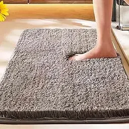 WIDKLASS Bath mat Door Mats Floor Mats Bathroom Mats Doormat Bathmat BathroomCarpet Cushion Mats Super Absorbent Soft Mats, Quick Dry Dirt Barrier for Home Office (Bathroom Matt Grey Mat, Standard)-picture-68