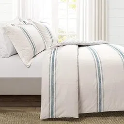 Lush Decor Comforter Farmhouse Stripe, Full/Queen, Blue-picture-61