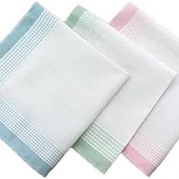 gah Mens Handkerchiefs, 30x30 cm, Cotton, Classic Style, Plaid Pattern, Multicolor, Pack of 12, Hand Wash Only-picture-12