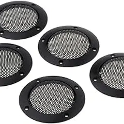 UJEAVETTE 5 Pieces 2 Inch Speaker Decorative Round Subwoofer Mesh Grill Cover Guard-picture-26
