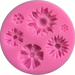 RKPM HOMES Daisy Flower Chocolate Fondant Mold I 3D Different Size Flowers Silicone Cupcake Mould I for DIY Handmade Sugarcraft Cake Décor Polymer Candy Cookies Muffin Soap Resin Wax Making - 6 Cavity-picture-16