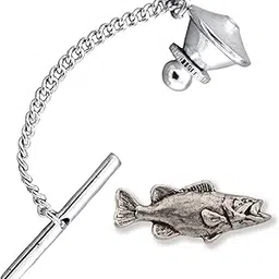 creative pewter designs Fish Tie Tack Brooch Pin, Handmade in The USA - Available in Pewter, Copper & 22k Gold Plated & Hand Painted-picture-36