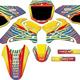 2001-2007 DRZ 125 Tigre Yellow Senge Graphics Complete Kit Compatible with Suzuki-picture-10