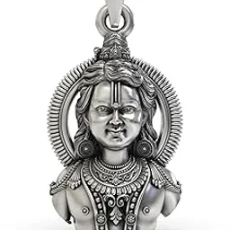 exotic india 925 Sterling Silver Lord Ayodhya Ram Lalla Face Pendant Inspired from Ram Mandir Jewelry for Men & Women-picture-49