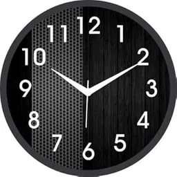 Tashi Enterprises 10X10-inch Plastic & Glass Wall Clock for Living Room | Analog Clocks |Black Frame | Tashi Black Side Design-picture-24
