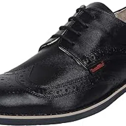 seeandwear Black Brogue Formal Shoes for Men. Branded Genuine Leather Pointed Lace up Shoe-picture-41